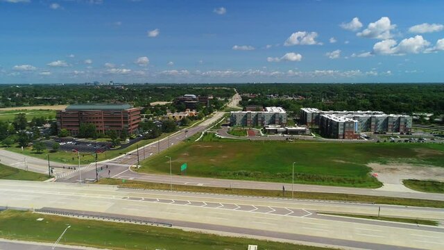 Aerial View of a Corporate Office Building