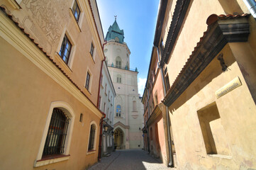 Fototapeta na wymiar Wieża Trynitarska w Lublinie
