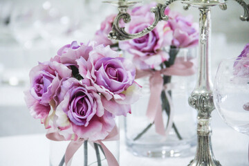 details of a set table, classic and elegant style