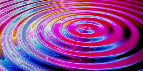 Light wave dispersing in space. Quantum physical illustration.