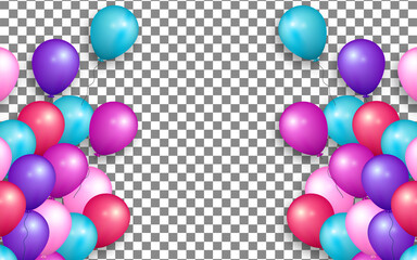 Colorful balloon with transparent background