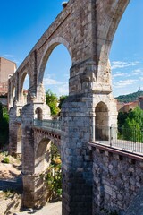 Fototapeta premium The beautiful and magnificent medieval aqueduct of Los Arcos in the city of Teruel
