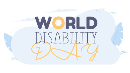 International Day of Persons with Disabilities. World disability day banner. Vector.