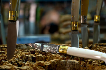 traditional handicraft Sardinian clasp knives called Leppa
 - obrazy, fototapety, plakaty