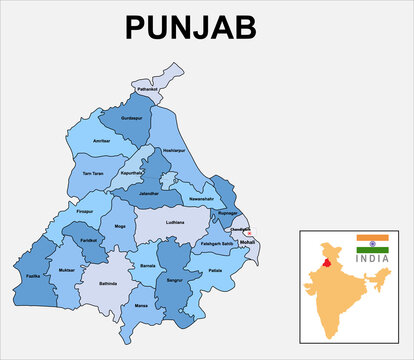 Punjab Map With States Punjab Map" Images – Browse 32 Stock Photos, Vectors, And Video | Adobe  Stock