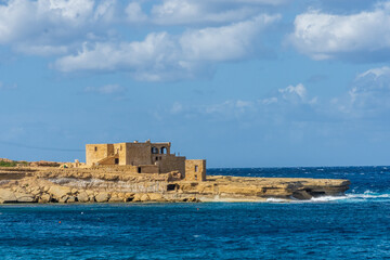 Fototapeta na wymiar Qolla l-Bajda Battery in Gozo.