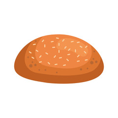bread with grain of bakery isolated style icon design, food shop breakfast theme Vector illustration