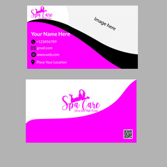 Logo and business card design templates for beauty or spa, cosmetics, makeup, face or skin care center with beautiful woman profile