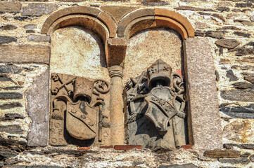 The island of San Giulio on Lake Lago d, Orta is famous for the Basilica of St. Julius with...