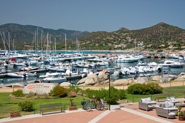 Fototapeta na wymiar port of Villasimius in Sardinia