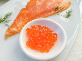 Raw Salmon and salmon Caviar for Breakfast, Omega-3 fatty acids, cleanse the walls of blood vessels from excess bad cholesterol, preventing the formation of cholesterol plaques.