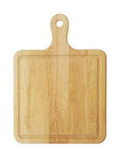 Natural wooden cutting board isolated on white