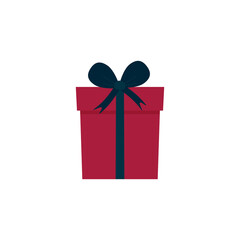 Christmas Present Flat Vector Illustration.