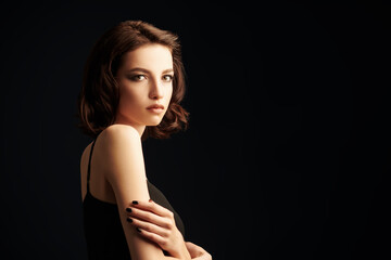 Fototapeta premium woman on black