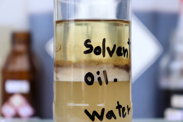 Solvent and oil