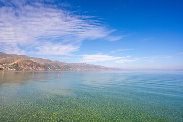 Mountains, lakes and the early morning fog