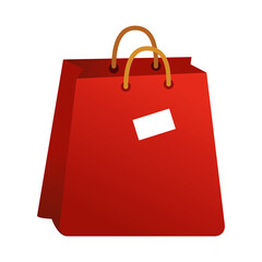 shopping bag commercial isolated icon vector illustration design