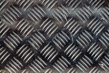 Seamless metal floor plate with diamond pattern, anti slip stainless steel sheet and plate, ribbed...