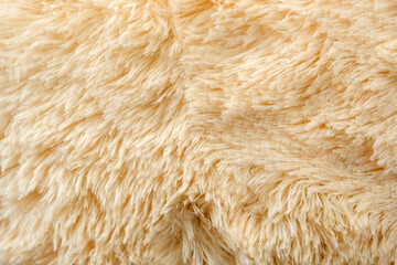 Beige wool texture background. Natural fluffy fur sheep wool skin texture. for background and...