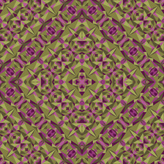 Geometric seamless pattern, abstract colorful floral background, trendy ornament, fashion print small shapes, vector texture for textile, fabric, decoration.