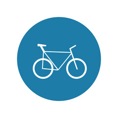 Fototapeta premium Cyclist icon on white background