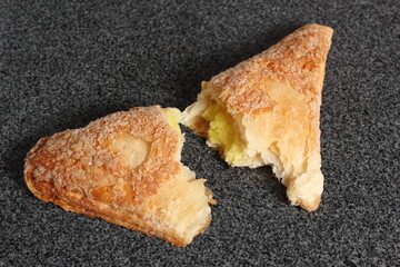 Puff Pastry Turnover filled with Custard