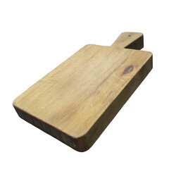 Wood board for food 3d illustration isolated on the white background