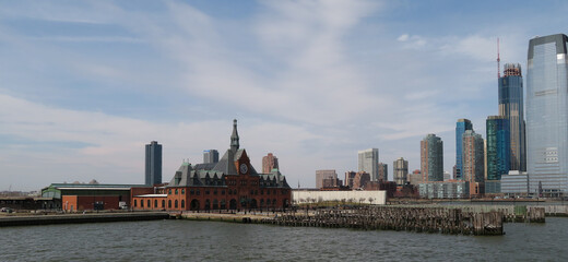 The historic Central Railroad of New Jersey Terminal, at Liberty State Park, now houses the ticket windows for the Statue of Liberty and Ellis Island ferry. 