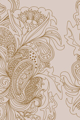 Floral card, invitation, banner template with empty space. Vector, abstract pattern