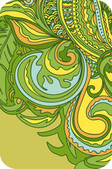 Floral card, invitation, banner template with empty space. Vector, abstract pattern