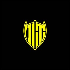 the initial letter of the shield logo I T is yellow.