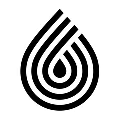 Water drop symbol, black sign for logo, vector illustration 10eps