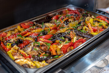 vegetable stew on hotel smorgasbord