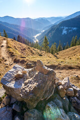 Scenic Valley in the alps