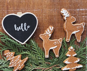 Rustic 2021. Shabby chic Christmas cookies