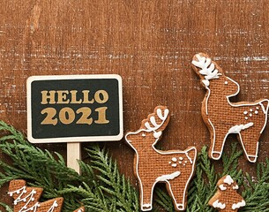 Rustic 2021. Shabby chic Christmas cookies