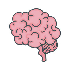 mental health brain organ icon vector illustration design