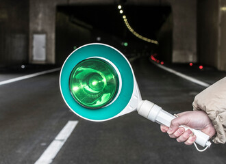 driving in a car tunnel