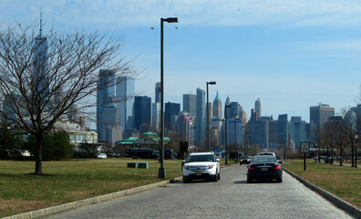 Manhattan Skyline from Liberty State Park Playground in NewJersey, New York City