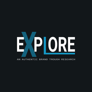 Lettering of explore with Illustration vector graphic. suitable t for t-shirts design, clothing, hoodies, etc.