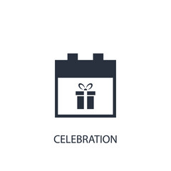 Gift box on calendar icon