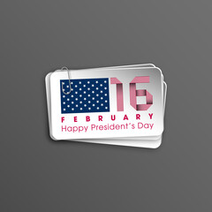 Illustration of President's day of United states of America.