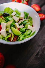 salad with vegetables on a plate