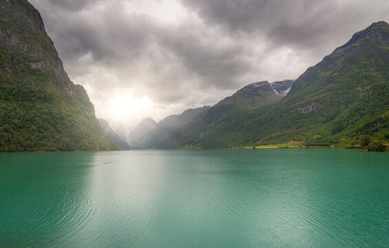 Oldevatnet  glacier lake, Norway