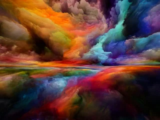 Foto auf Acrylglas Gemixte farben Rechnendes Traumland