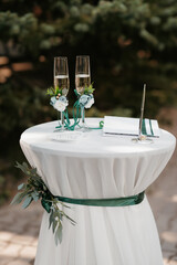 wedding glasses for wine and champagne from crystal