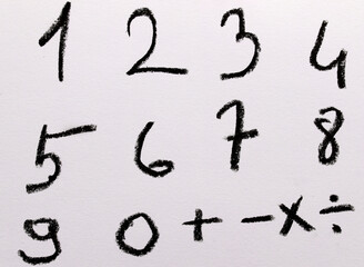 set of numbers and symbols