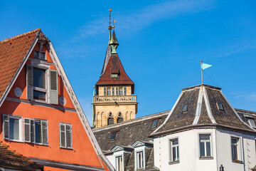 Fototapeta premium Stadtkirche St. Dionys in Esslingen