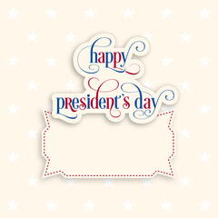 Illustration of President's day of United states of America.
