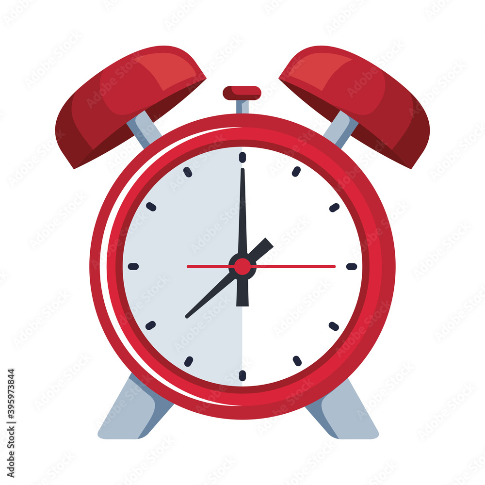 Poster clock design, time tool watch second deadline measure countdown and object theme vector illustration